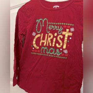 Merry Christmas red long sleeve shirt